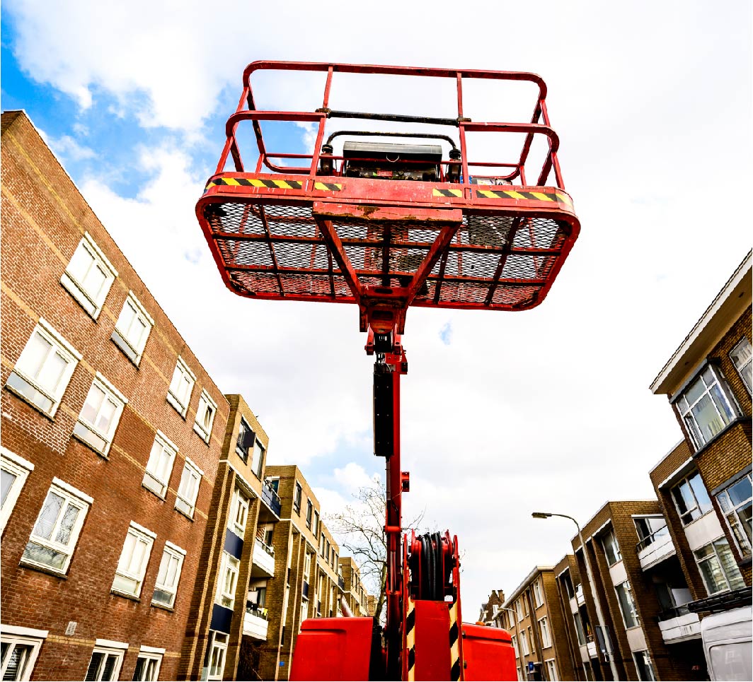 A Cherry picker to help clean high windows